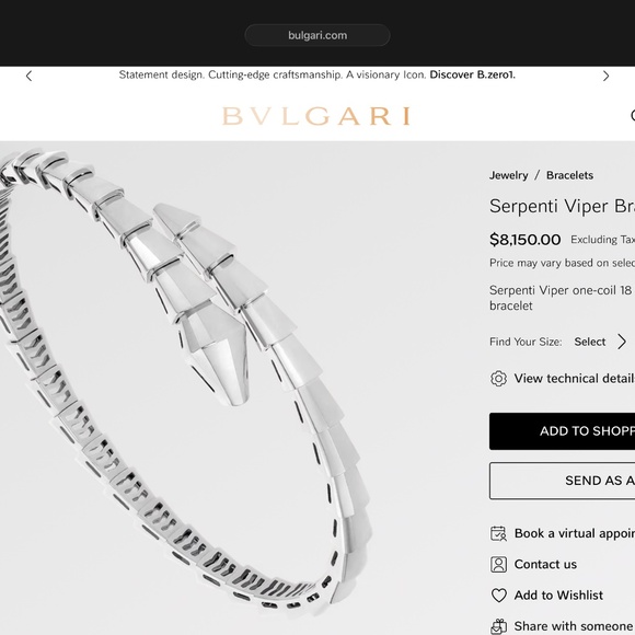 Bvlgari Serpenti Viper Bracelet 18kt white gold - Picture 6 of 6